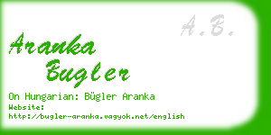 aranka bugler business card